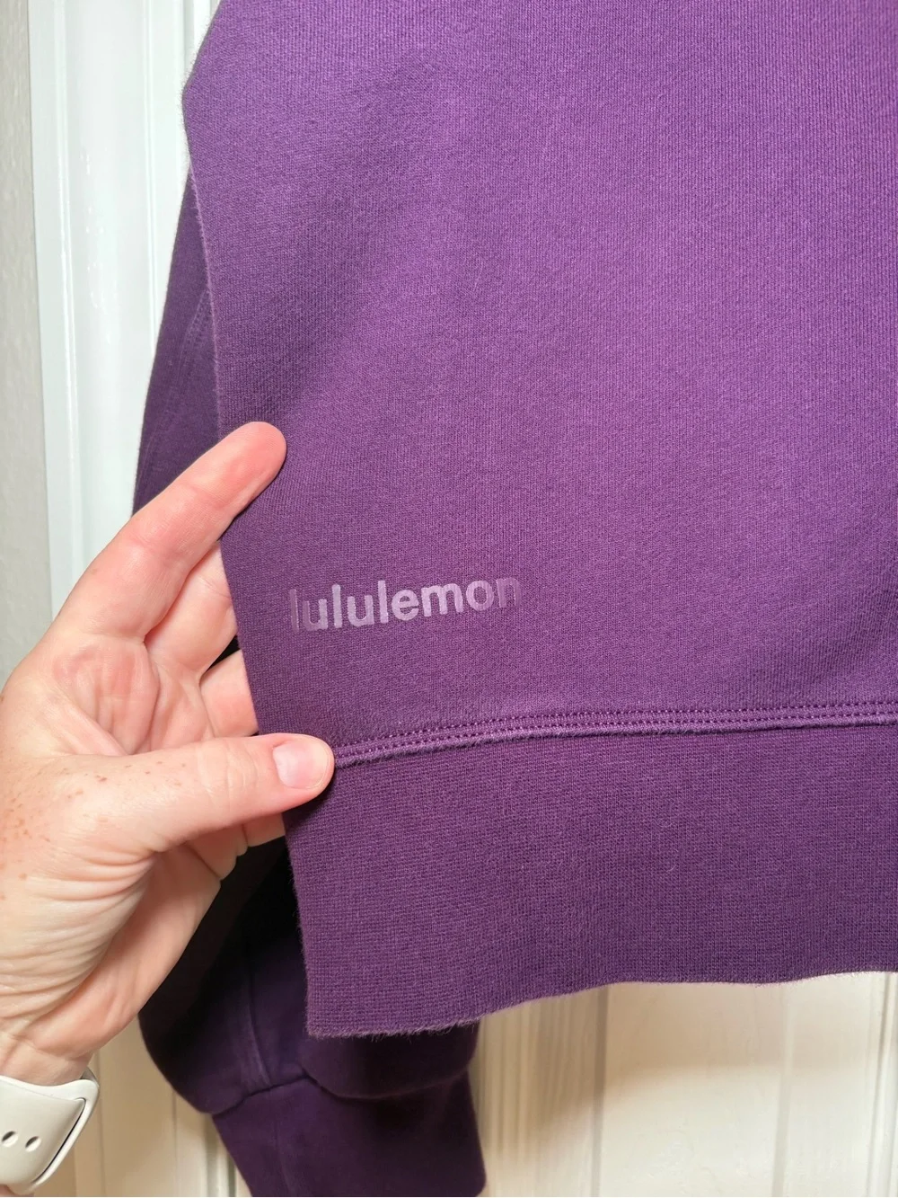Lululemon Perfectly Oversized Cropped Crew Dramatic Magenta 10